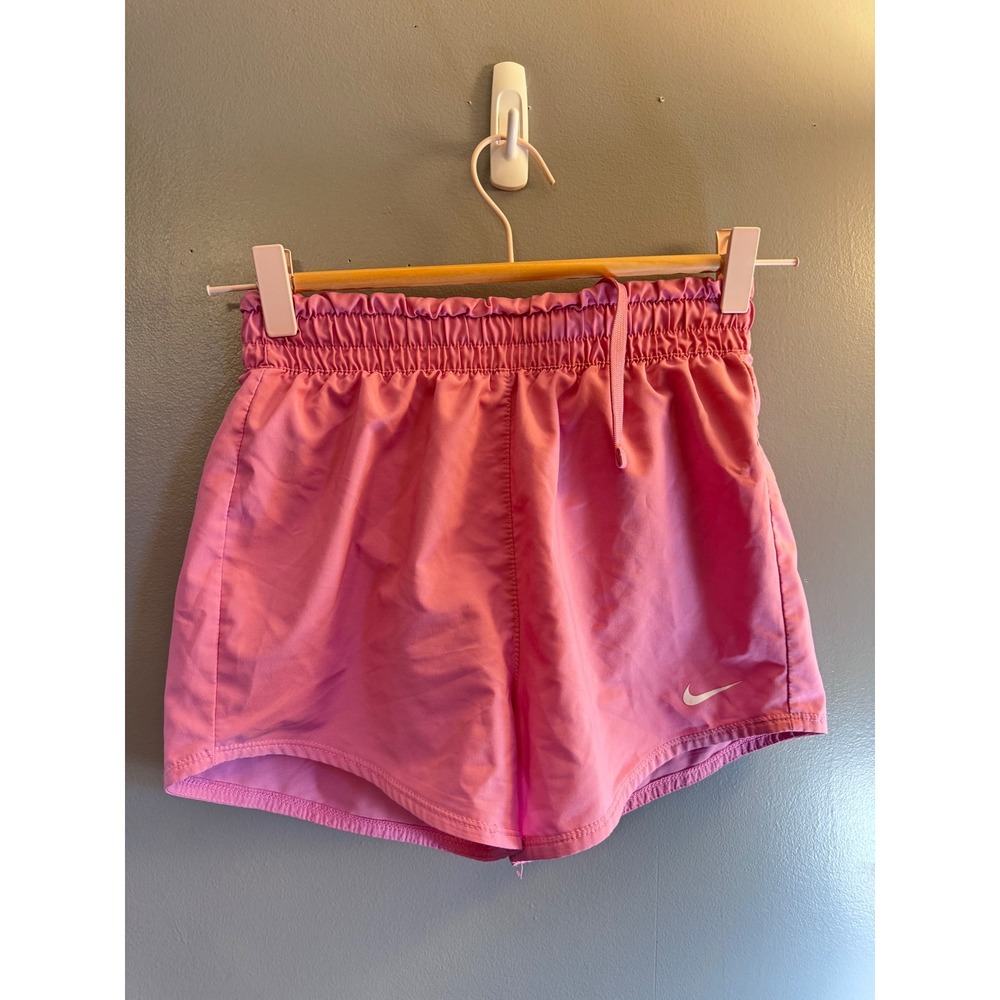 Nike Dri-FIT Womens Running Shorts Pink Size Medium Elastic Waist Athletic